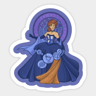 Gallifreyan Girl Sticker